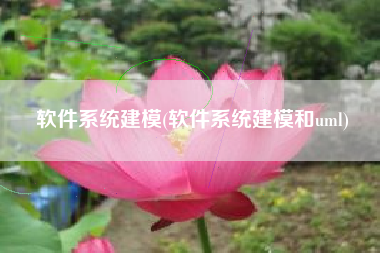 软件系统建模(软件系统建模和uml)