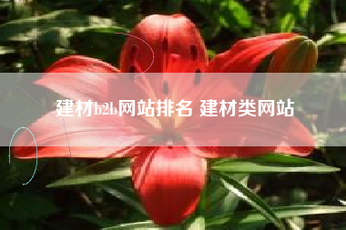 建材b2b网站排名 建材类网站
