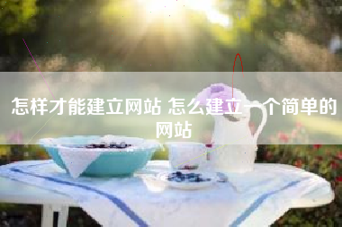 怎样才能建立网站 怎么建立一个简单的网站