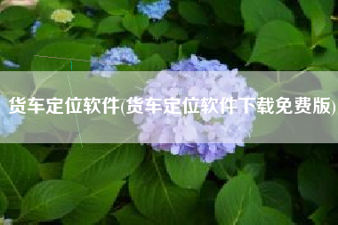 货车定位软件(货车定位软件下载免费版)