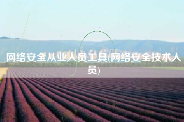 网络安全从业人员工具(网络安全技术人员)