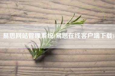 易思网站管理系统(易思在线客户端下载)