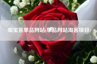 淘宝客单品网站(单品网站淘客项目)
