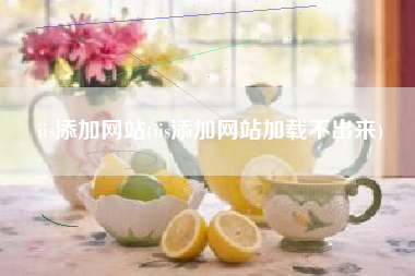 iis添加网站(iis添加网站加载不出来)