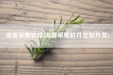 淘客采集软件(淘客采集软件定制开发)