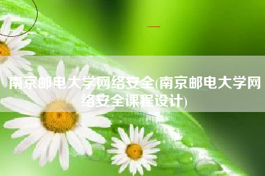 南京邮电大学网络安全(南京邮电大学网络安全课程设计)