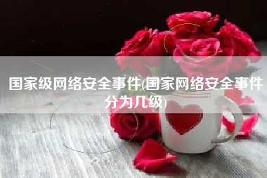 国家级网络安全事件(国家网络安全事件分为几级)