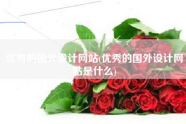 优秀的国外设计网站(优秀的国外设计网站是什么)
