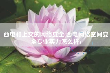 西电和上交的网络安全(西电网络空间安全专业实力怎么样)