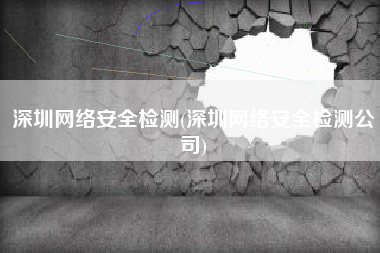 深圳网络安全检测(深圳网络安全检测公司)