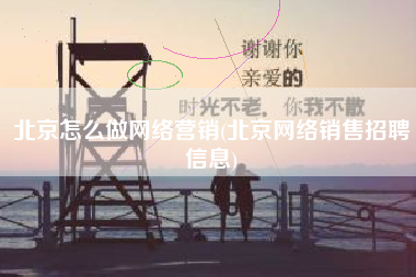 北京怎么做网络营销(北京网络销售招聘信息)