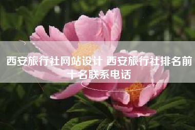 西安旅行社网站设计 西安旅行社排名前十名联系电话