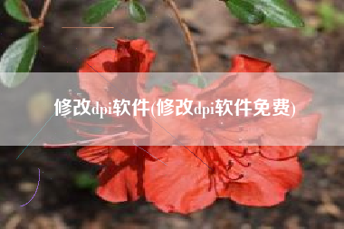 修改dpi软件(修改dpi软件免费)