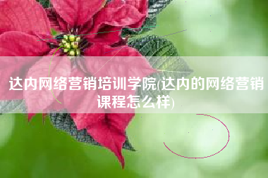 达内网络营销培训学院(达内的网络营销课程怎么样)