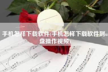 手机怎样下载软件(手机怎样下载软件到u盘操作视频)