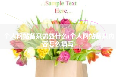个人网站备案需要什么(个人网站备案内容怎么填写)