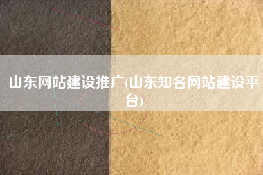 山东网站建设推广(山东知名网站建设平台)