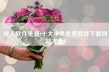 成人软件免费(十大永久免费软件下载网站大全)