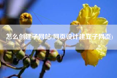 怎么创建子网站(网页设计建立子网页)