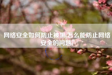 网络安全如何防止被黑(怎么能防止网络安全的问题)