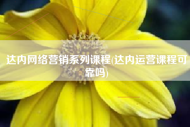 达内网络营销系列课程(达内运营课程可靠吗)