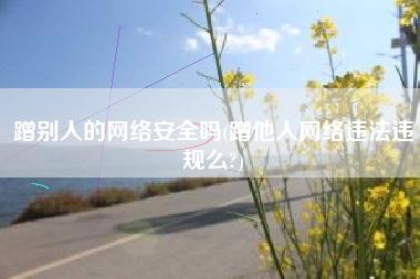 蹭别人的网络安全吗(蹭他人网络违法违规么?)