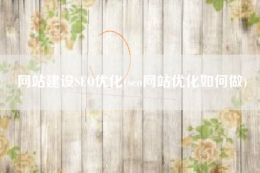 网站建设SEO优化(seo网站优化如何做)