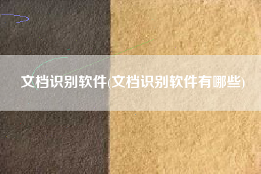 文档识别软件(文档识别软件有哪些)