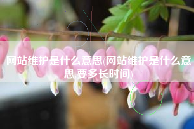 网站维护是什么意思(网站维护是什么意思,要多长时间)