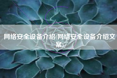 网络安全设备介绍(网络安全设备介绍文案)