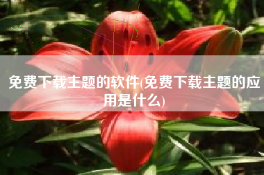 免费下载主题的软件(免费下载主题的应用是什么)