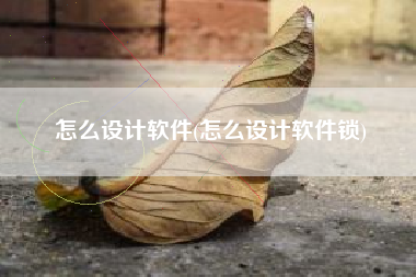 怎么设计软件(怎么设计软件锁)