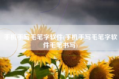 手机手写毛笔字软件(手机手写毛笔字软件毛笔书写)