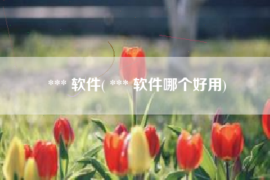 *** 软件( *** 软件哪个好用)