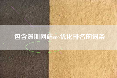 包含深圳网站seo优化排名的词条