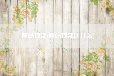 网站顶部(网站顶部叫什么)