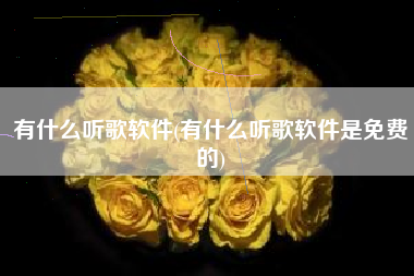 有什么听歌软件(有什么听歌软件是免费的)