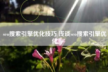 seo搜索引擎优化技巧 浅谈seo搜索引擎优化