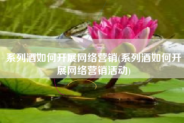 系列酒如何开展网络营销(系列酒如何开展网络营销活动)