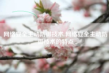网络安全主动防御技术 网络安全主动防御技术的特点