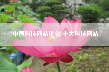 中国科技网站排名 十大科技网站