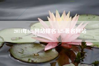 2014年b2b网站排名 b2b著名网站