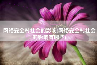 网络安全对社会的影响(网络安全对社会的影响有哪些)