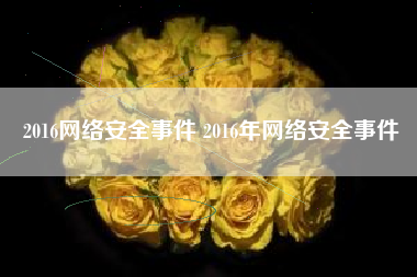 2016网络安全事件 2016年网络安全事件