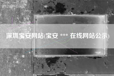 深圳宝安网站(宝安 *** 在线网站公示)