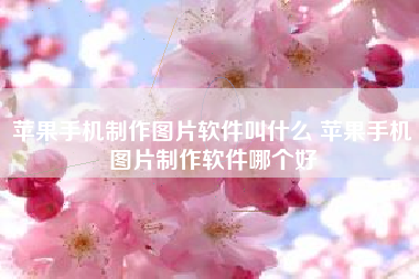 苹果手机制作图片软件叫什么 苹果手机图片制作软件哪个好