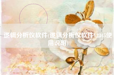 逻辑分析仪软件(逻辑分析仪软件V2345使用说明)
