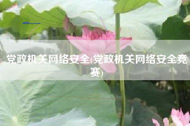 党政机关网络安全(党政机关网络安全竞赛)