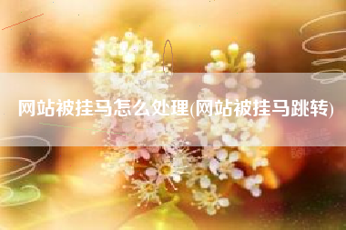 网站被挂马怎么处理(网站被挂马跳转)