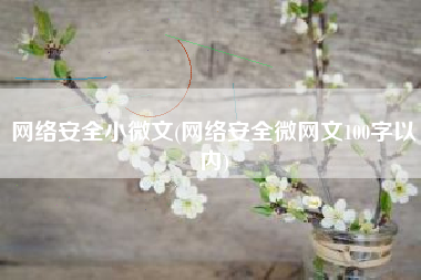 网络安全小微文(网络安全微网文100字以内)